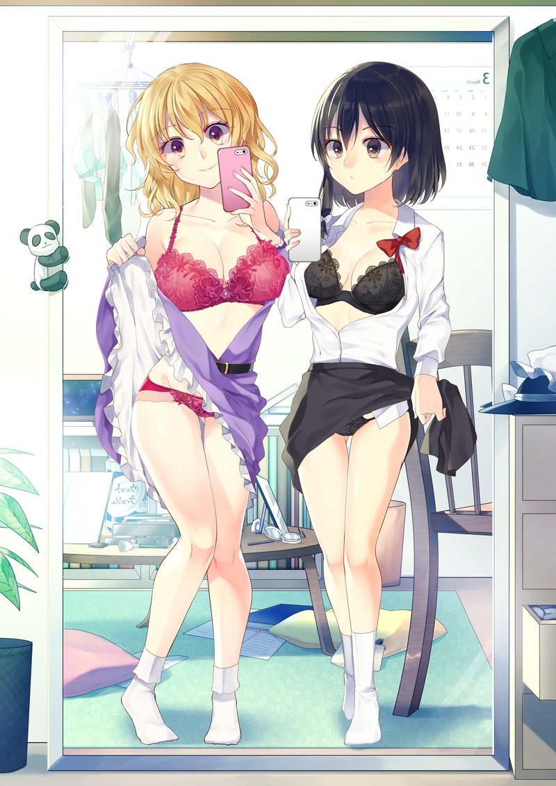 usami renko and maribel hearn (touhou) drawn by kaede_(mmkeyy)