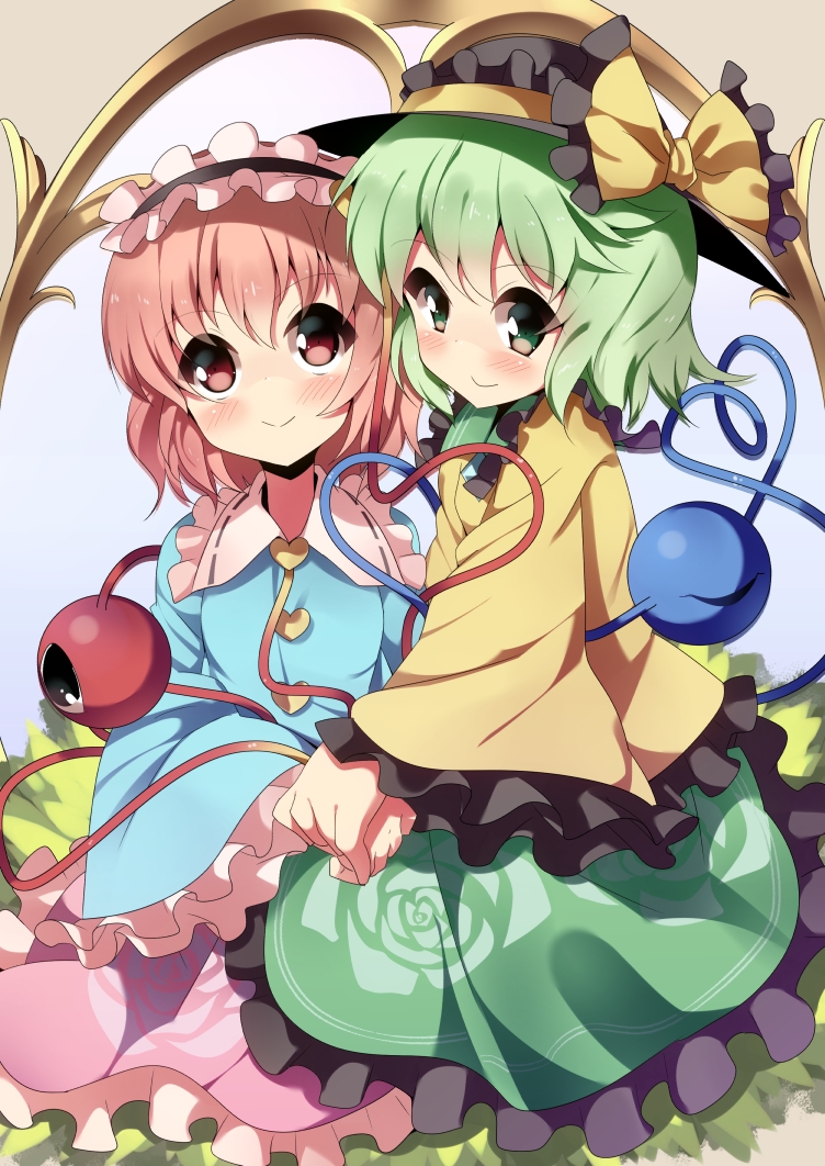 komeiji koishi and komeiji satori (touhou) drawn by supershiruco