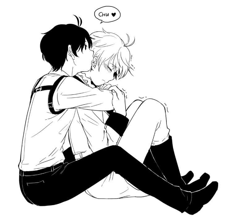 slaine troyard and kaizuka inaho (aldnoah.zero) drawn by semillon