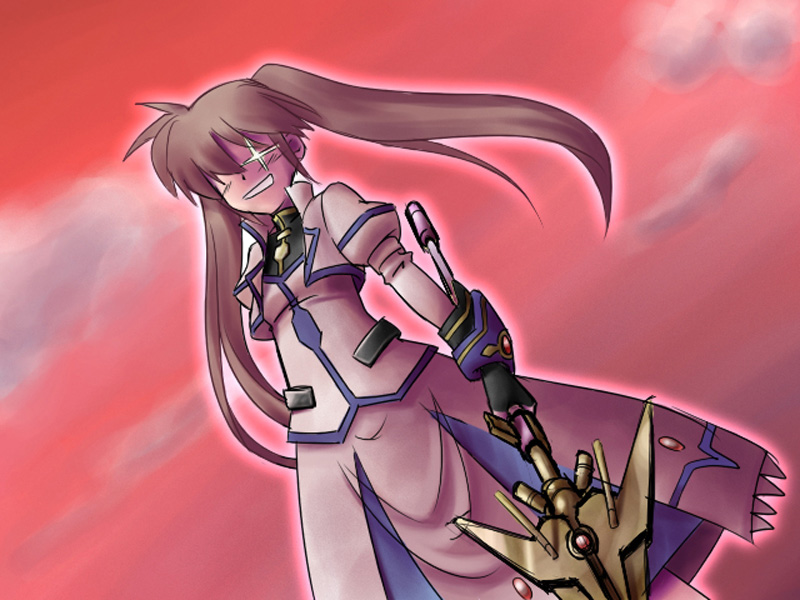 takamachi nanoha and raising heart (lyrical nanoha and 1 more) drawn by koruku