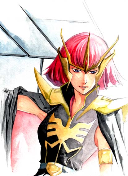haman karn (gundam and 2 more) drawn by agahari