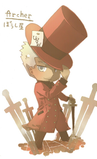 archer and mad hatter (fate and 2 more) drawn by mochityoko