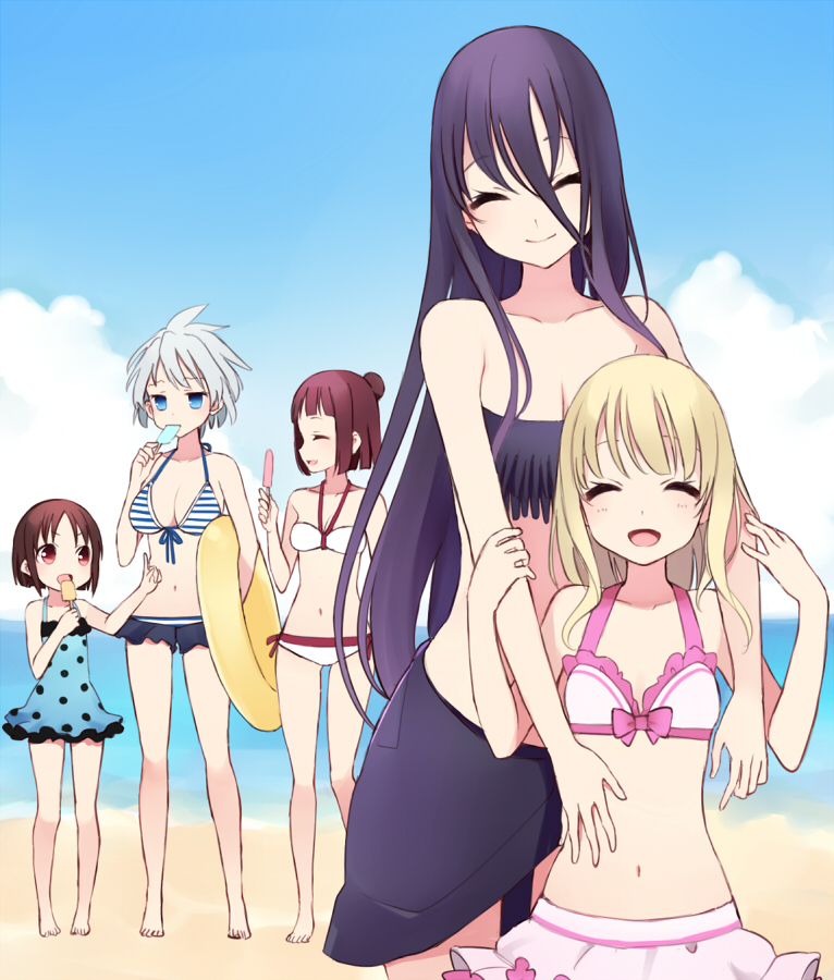 kosegawa shiromi, anetai toyone, aislinn wishart, usuzawa sae, and kakura kurumi (saki) drawn by itsumi_(itumiyuo)