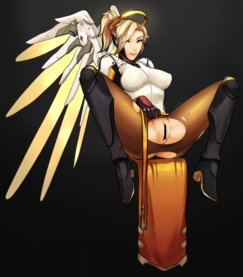 mercy (overwatch and 1 more) drawn by sio_(fireflufferz)