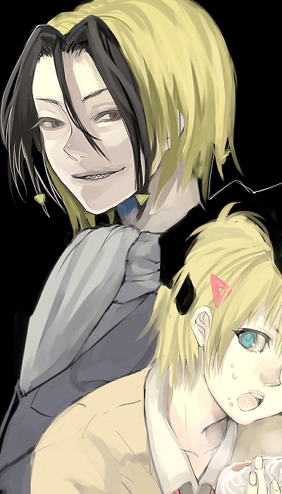 katsuragi yako and nougami neuro (majin tantei nougami neuro) drawn by kima