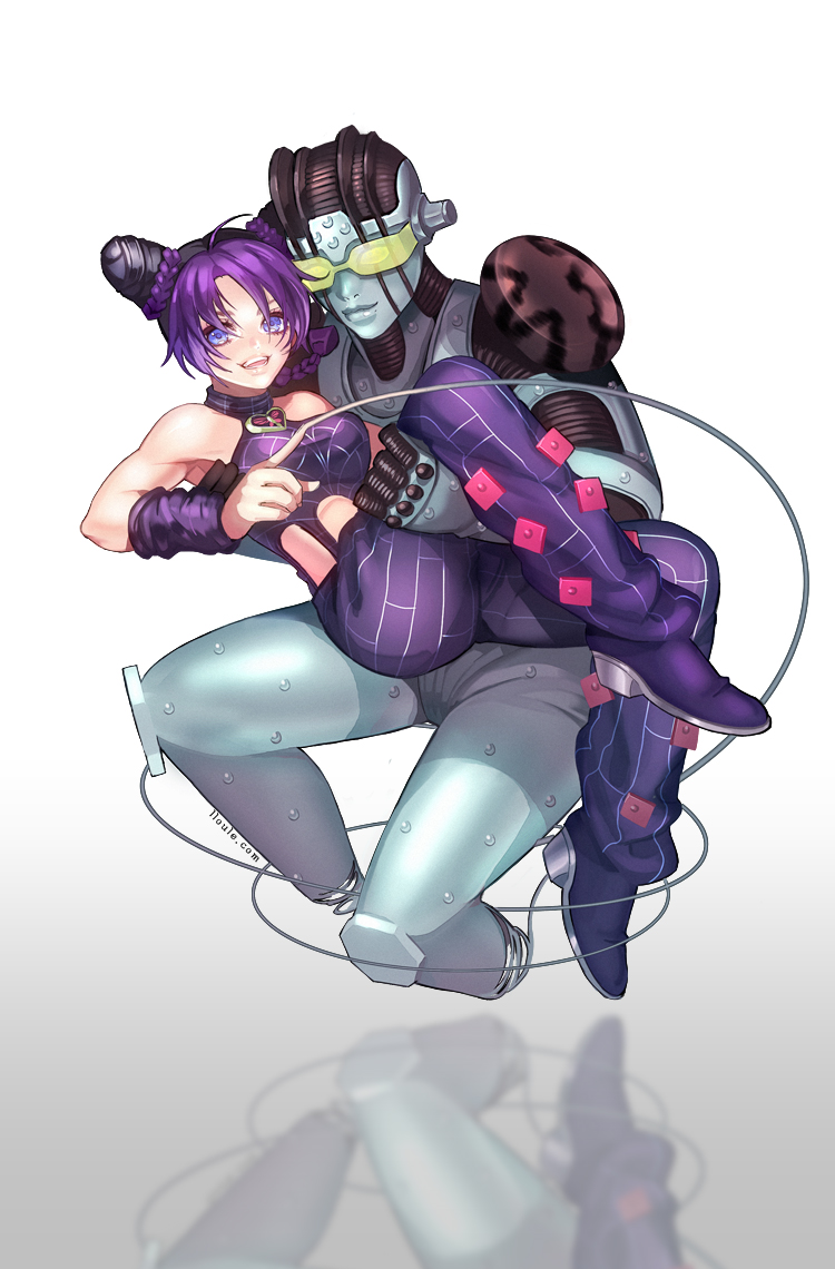 kujo jolyne and stone free (jojo no kimyou na bouken and 1 more) drawn by lloule