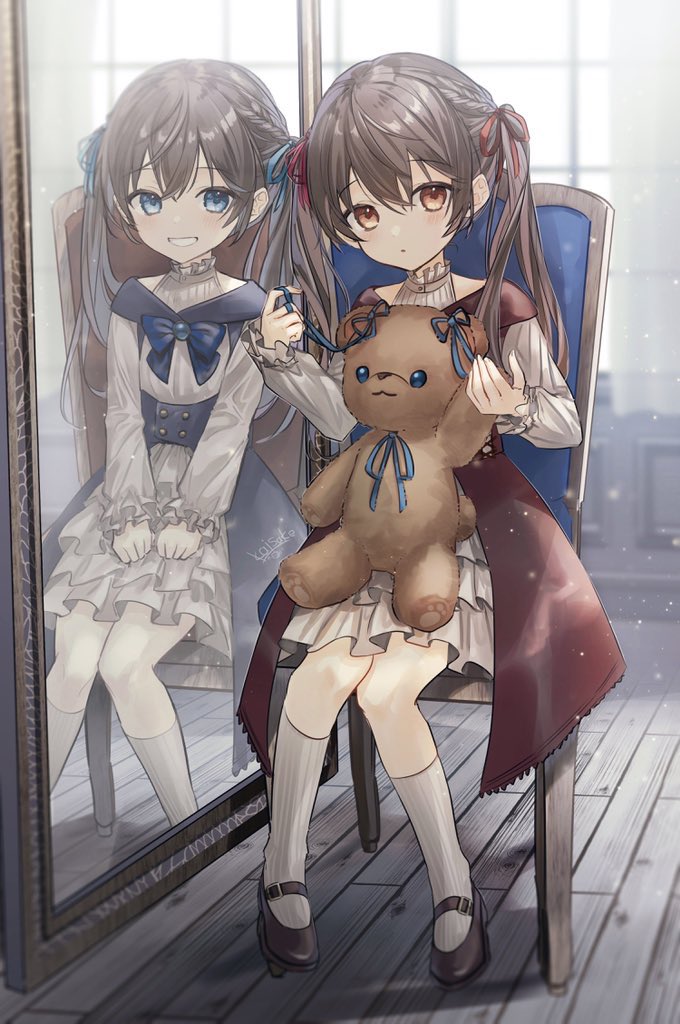 shuan and seiran (original) drawn by kaisake_(utp)