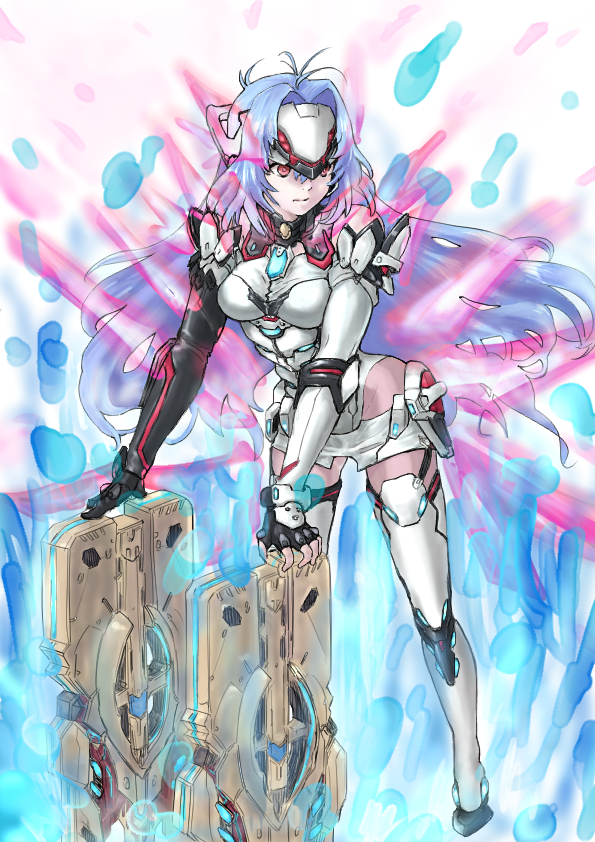 kos-mos and kos-mos re: (xenoblade chronicles and 2 more) drawn by rooru_kyaabetsu
