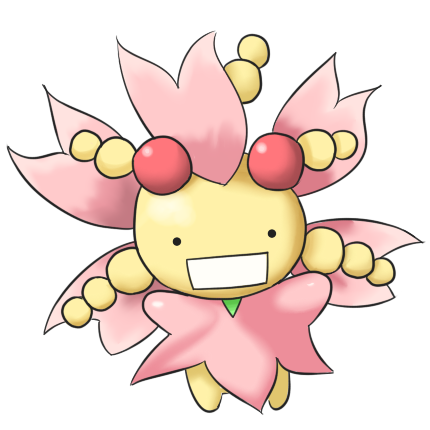 cherrim and oryzae-tan (pokemon and 1 more) drawn by hissaa_(hisser)
