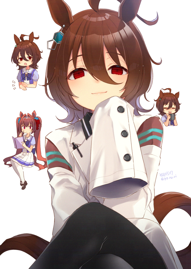 agnes tachyon and daiwa scarlet (umamusume) drawn by koruri