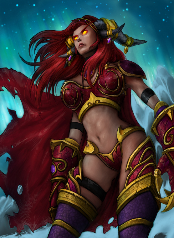 alexstrasza (warcraft and 1 more) drawn by elune_(artist)
