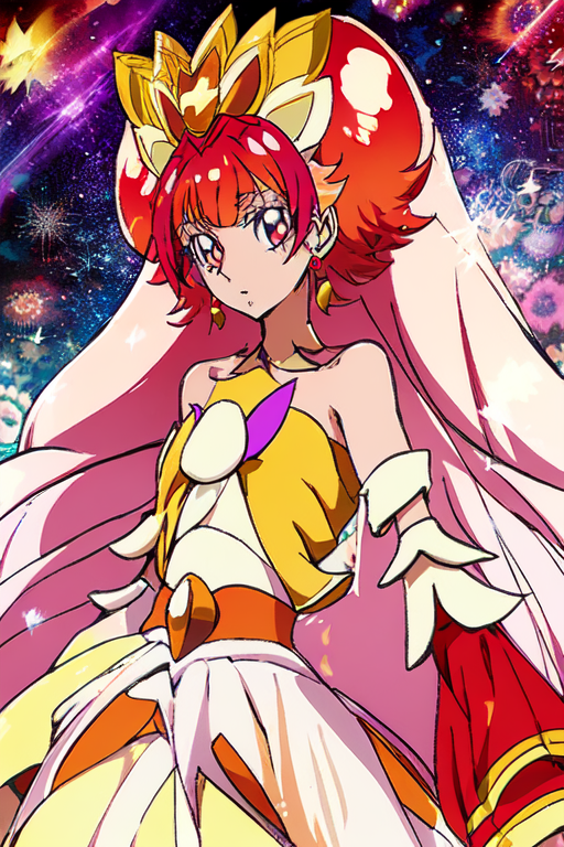 amanogawa kirara, cure twinkle, akagi towa, and cure scarlet (precure and 1 more)