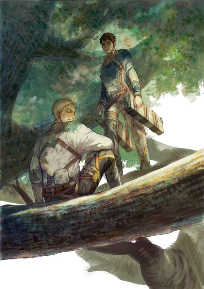 reiner braun and bertolt hoover (shingeki no kyojin) drawn by prema-ja