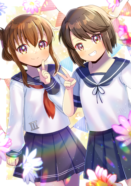 inazuma and miyuki (kantai collection) drawn by kou_hiyoyo