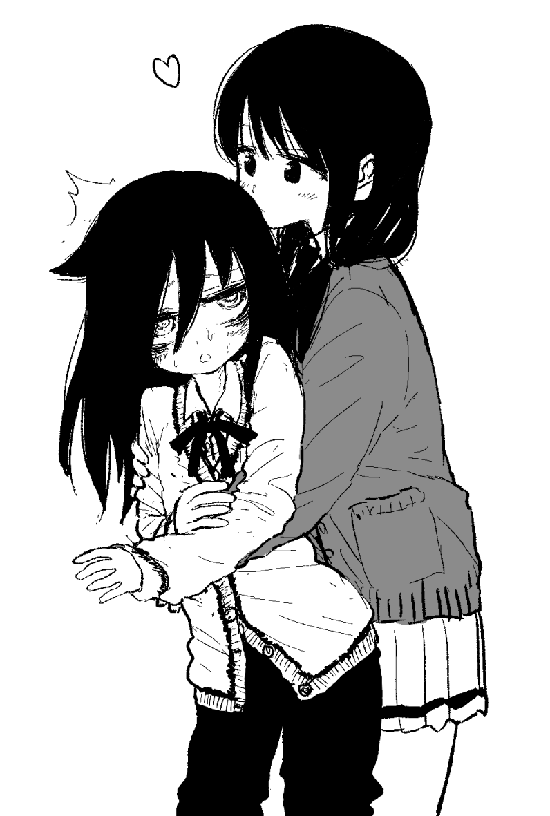 kuroki tomoko and tamura yuri (watashi ga motenai no wa dou kangaetemo omaera ga warui!) drawn by agagaga_(nagayama)