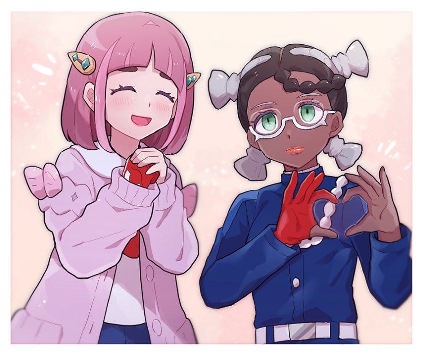 lacey and amarys (pokemon and 1 more) drawn by chiimako