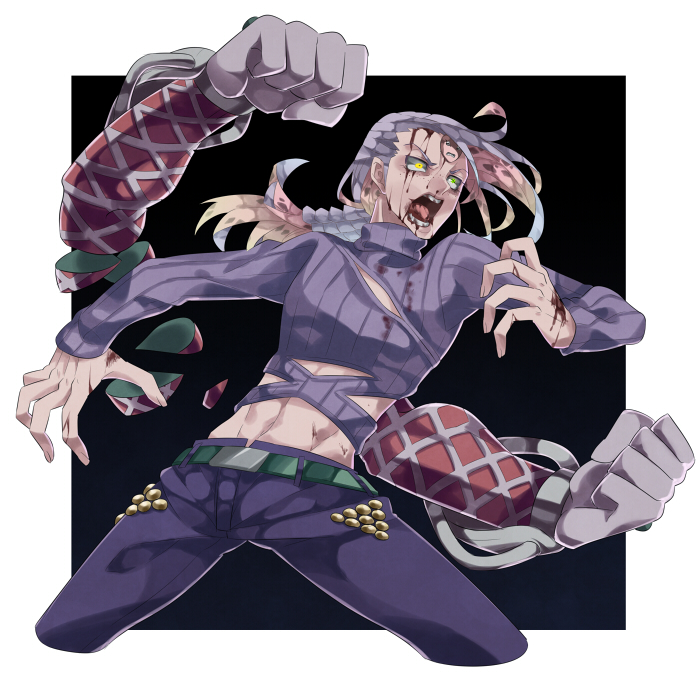 vinegar doppio and king crimson (jojo no kimyou na bouken and 1 more) drawn by tsubasuke