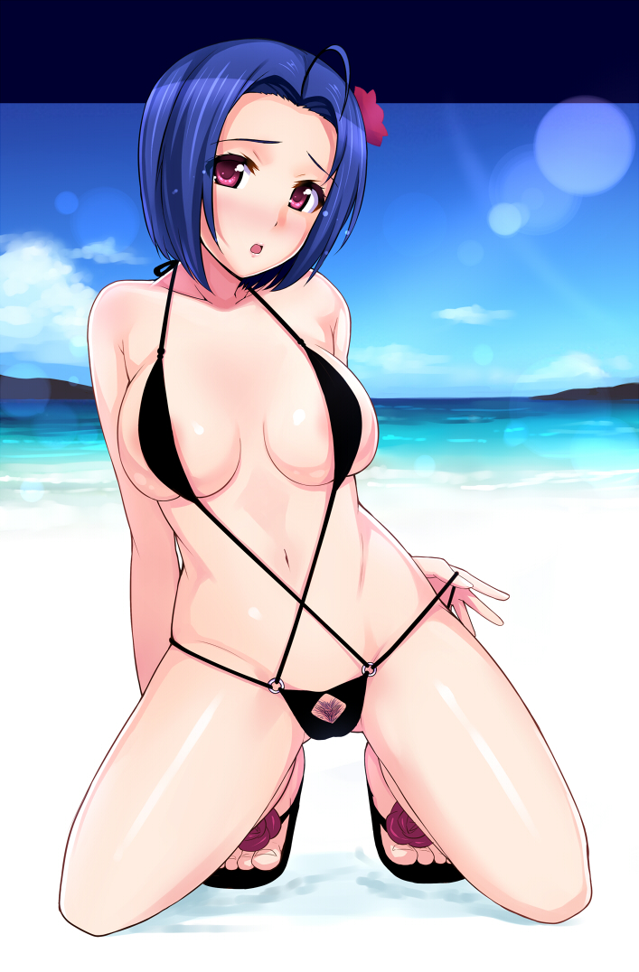 miura azusa (idolmaster and 1 more) drawn by hidebou