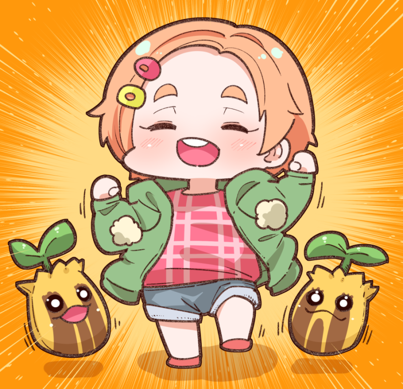 sunkern (pokemon and 2 more) drawn by takato_kurosuke