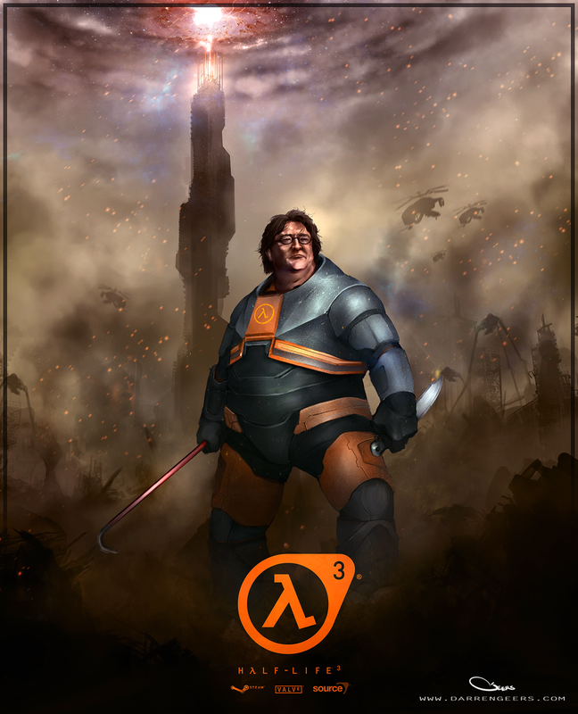 gordon freeman and gabe newell (half-life and 1 more) drawn by darren_geers