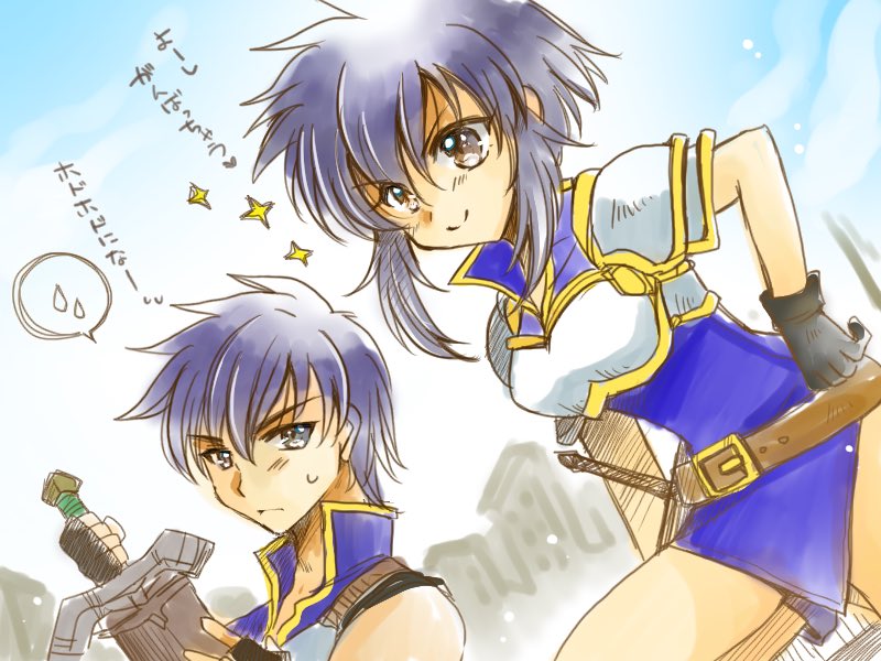 larcei and scathach (fire emblem and 1 more) drawn by piyohiro1