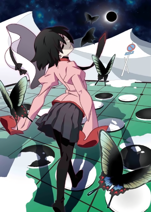 oshino ougi and the darkness (monogatari and 2 more) drawn by watanabe_akio
