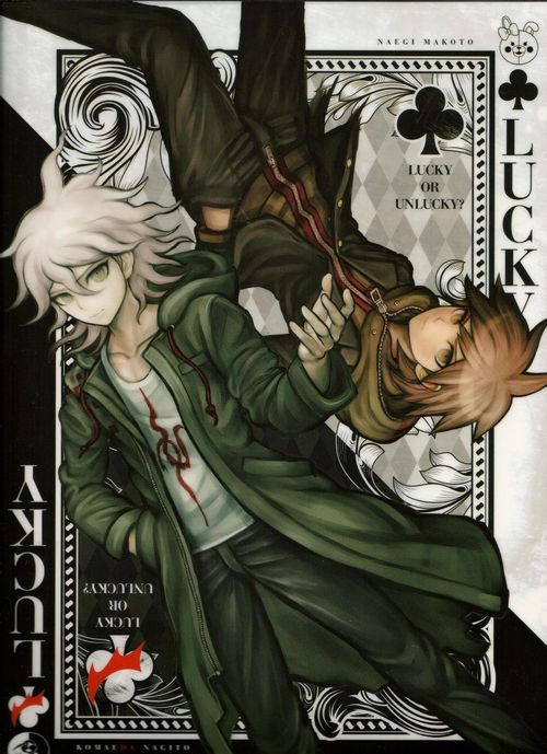 komaeda nagito and naegi makoto (danganronpa and 2 more) drawn by komatsuzaki_rui
