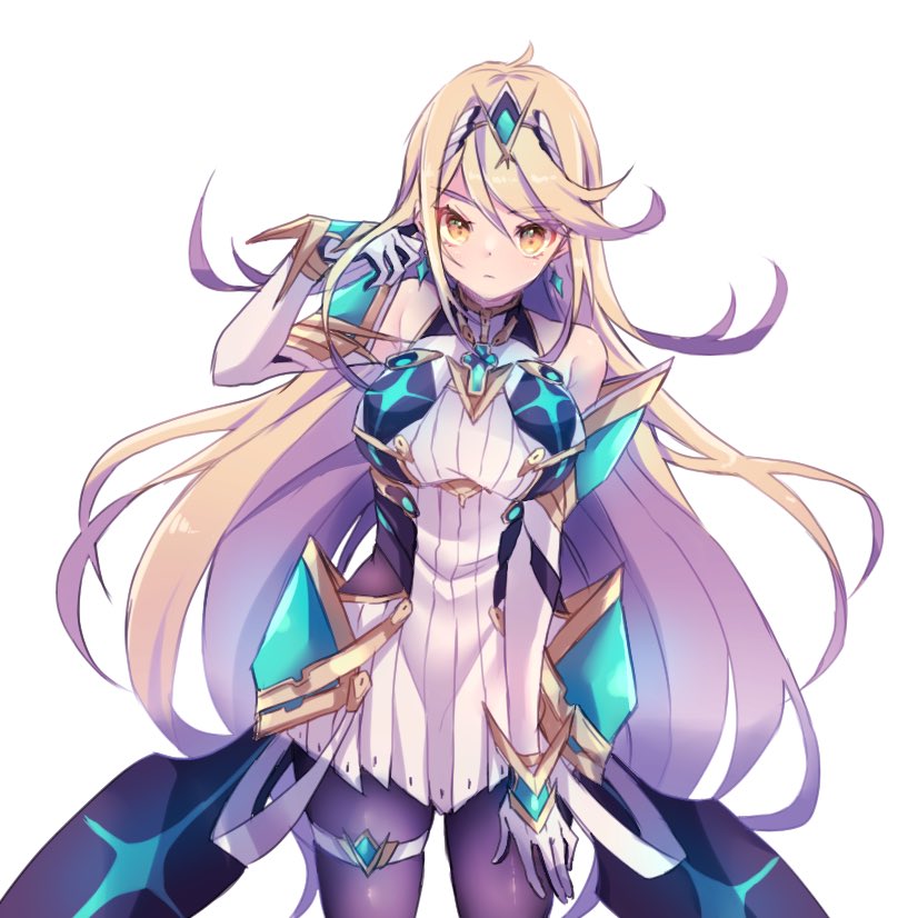 mythra (xenoblade chronicles and 2 more) drawn by misosio_uma