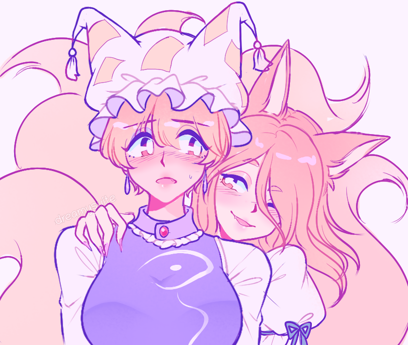 yakumo ran and kudamaki tsukasa (touhou) drawn by dreamysuite