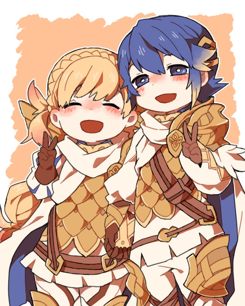 sharena and alfonse (fire emblem and 1 more) drawn by shunrai