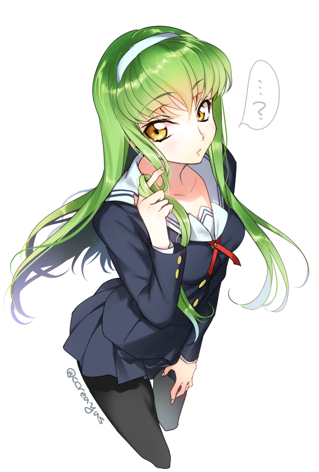 c.c. and kasumigaoka utaha (code geass and 1 more) drawn by creayus
