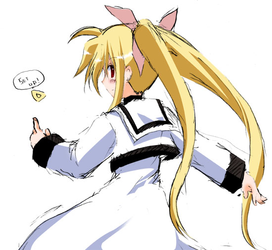 fate testarossa and bardiche (lyrical nanoha and 2 more) drawn by pepeta_(sabamiso_kissa)