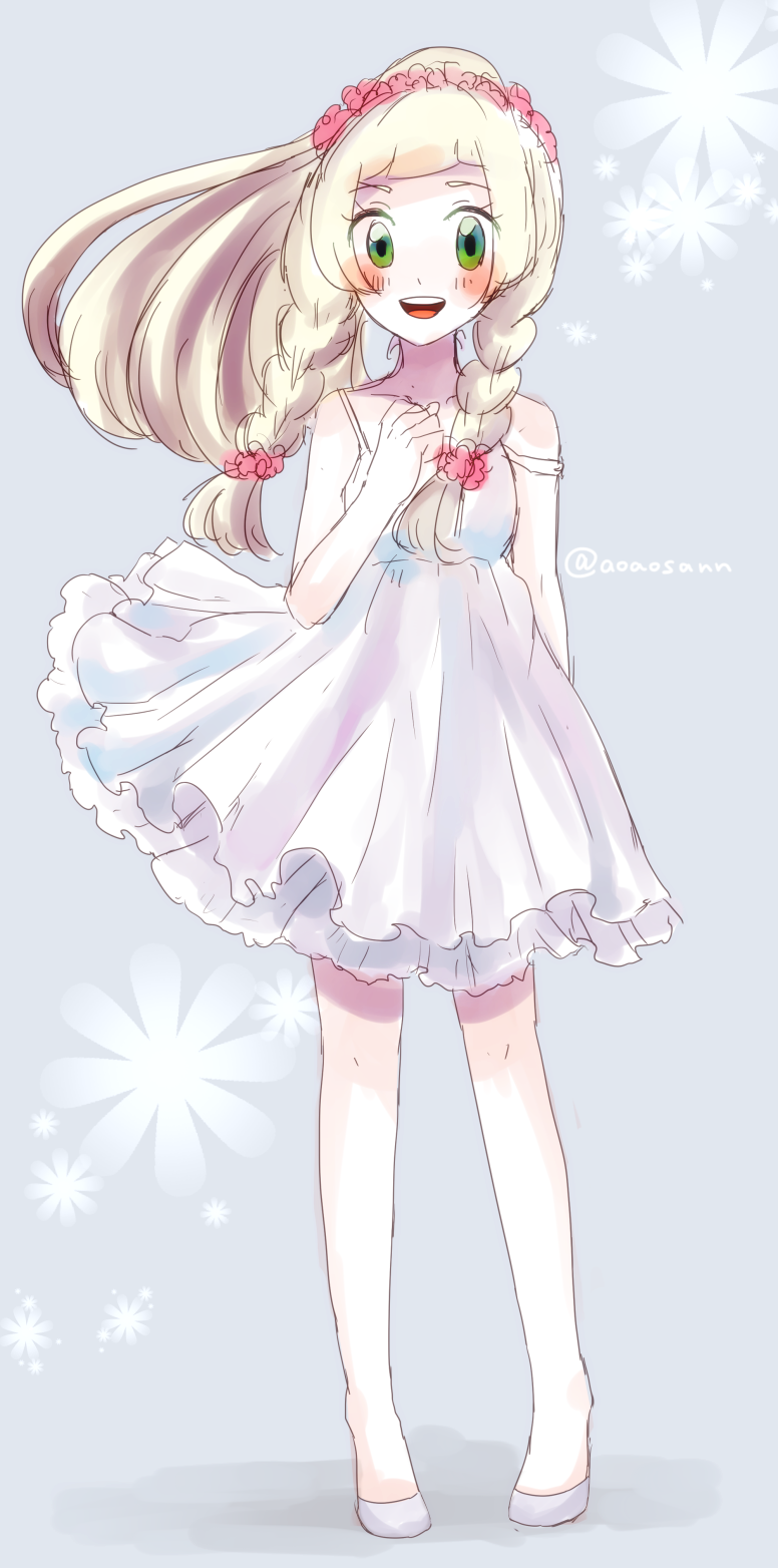 lillie (pokemon and 1 more) drawn by yamahari_ao