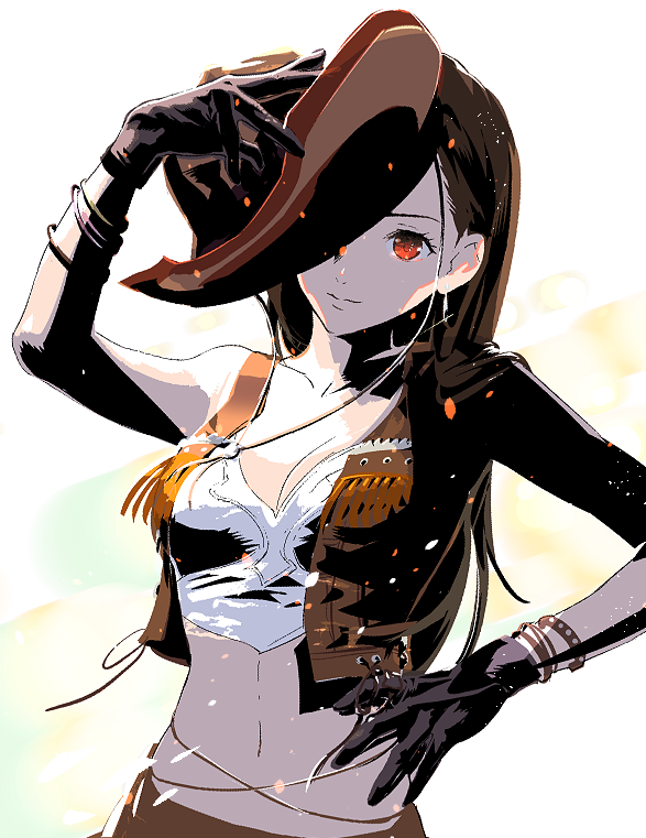 tifa lockhart (final fantasy and 2 more) drawn by cofffee