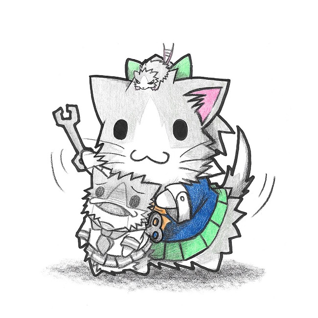 admiral, inazuma, yuubari, non-human admiral, and plasma-chan (kantai collection) drawn by neko_kyo
