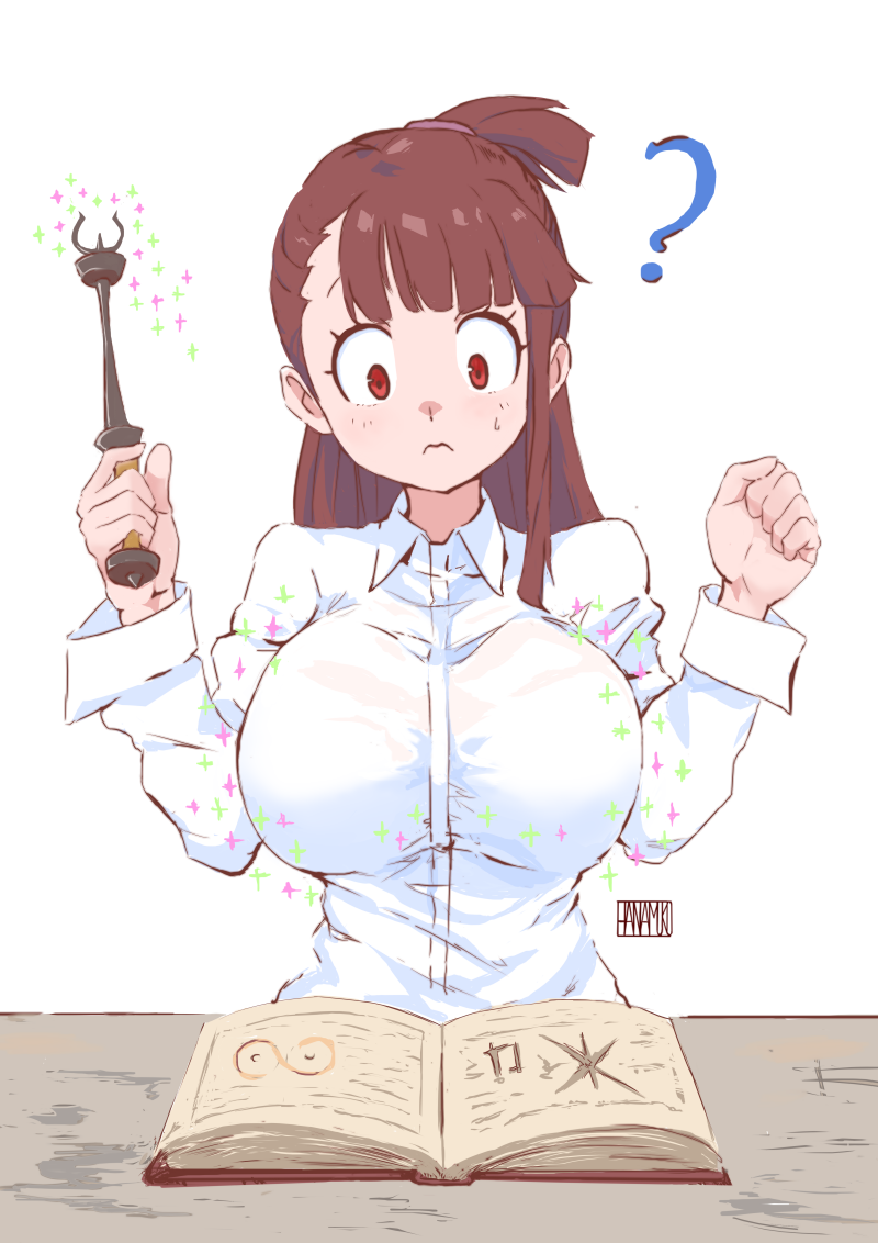 kagari atsuko (little witch academia) drawn by hanamuko_(hana_muko)