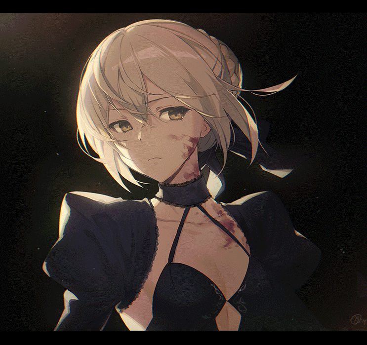 artoria pendragon and saber alter (fate and 1 more) drawn by nagu