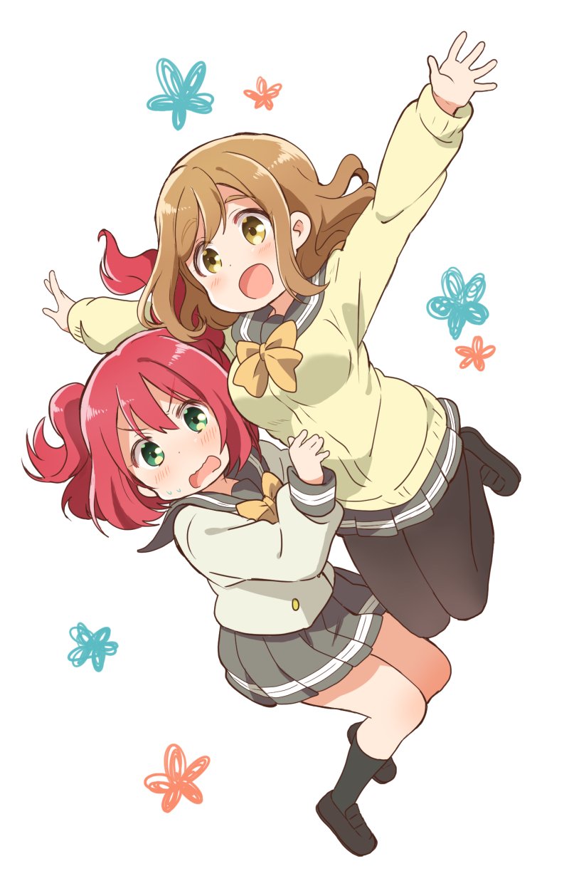 kunikida hanamaru and kurosawa ruby (love live! and 1 more) drawn by mezashi_(mezamashi_set)