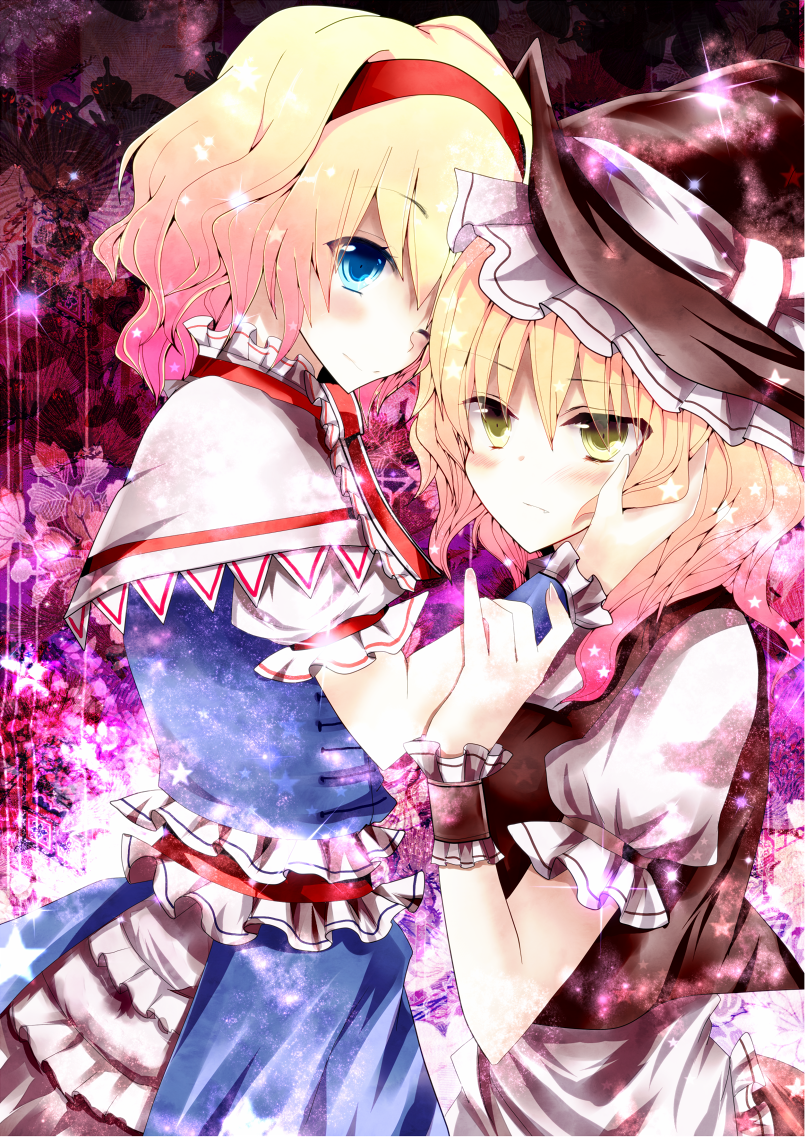 kirisame marisa and alice margatroid (touhou) drawn by kurekore