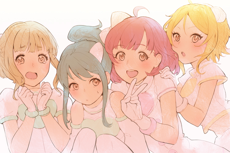 kasukabe haru, serizawa momoka, tsunomori rona, and nonohara hime (tokyo 7th sisters) drawn by ekao