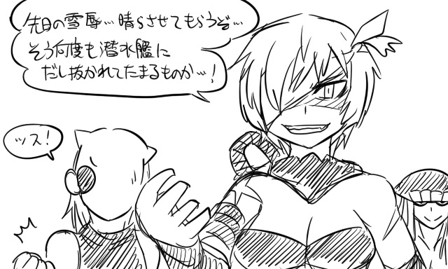 ri-class heavy cruiser, ho-class light cruiser, and he-class light cruiser (kantai collection) drawn by tonda