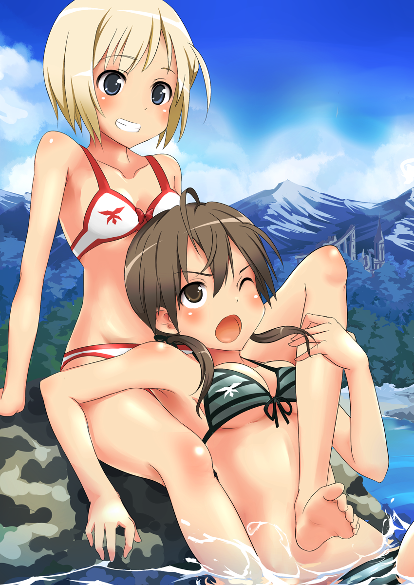 erica hartmann and gertrud barkhorn (world witches series and 1 more) drawn by nemo_(piisukun)