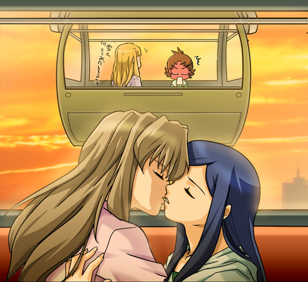 kuga natsuki, fujino shizuru, suzushiro haruka, and kikukawa yukino (my-hime)