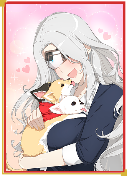 tamayura and cerberus (senran kagura and 1 more) drawn by yaegashi_nan