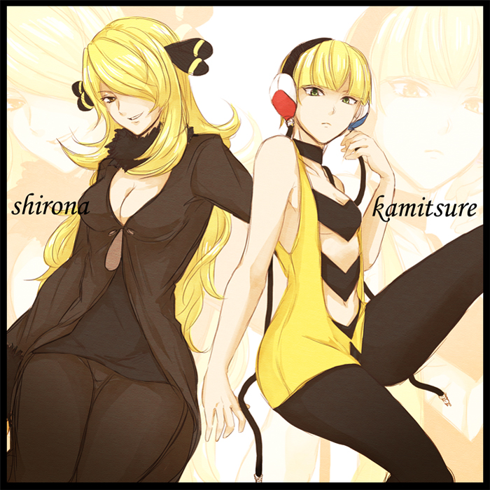 cynthia and elesa (pokemon and 2 more) drawn by hamming