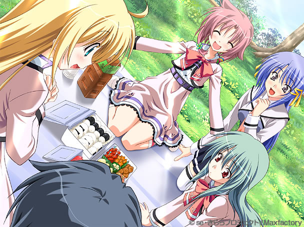kagura aya, kawamura yuu, shizuno izumi, and akiyama nozomi (se.kirara) drawn by hirayama_madoka and horii_kumi