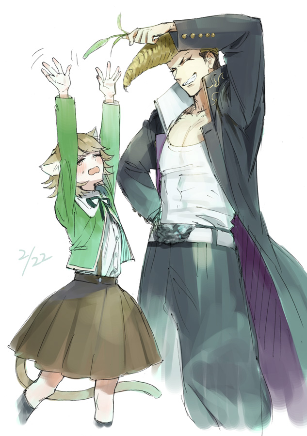 fujisaki chihiro and owada mondo (danganronpa and 1 more) drawn by naoko_(artist)