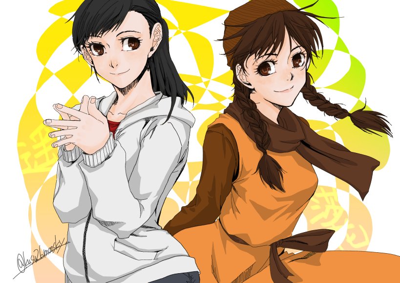 ling shen hua and sawamura haruka (ryuu ga gotoku and 3 more) drawn by kusu_(moo1225)