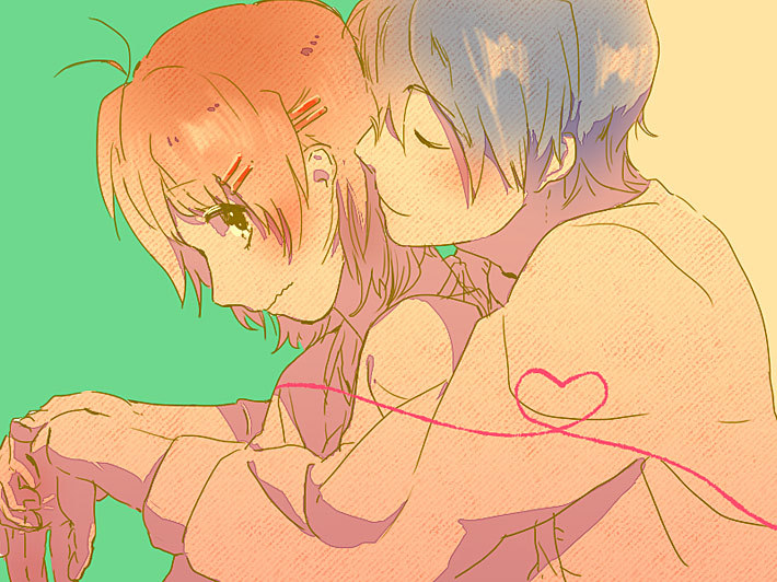 furukawa nagisa and okazaki tomoya (clannad) drawn by chiko_(beroro)