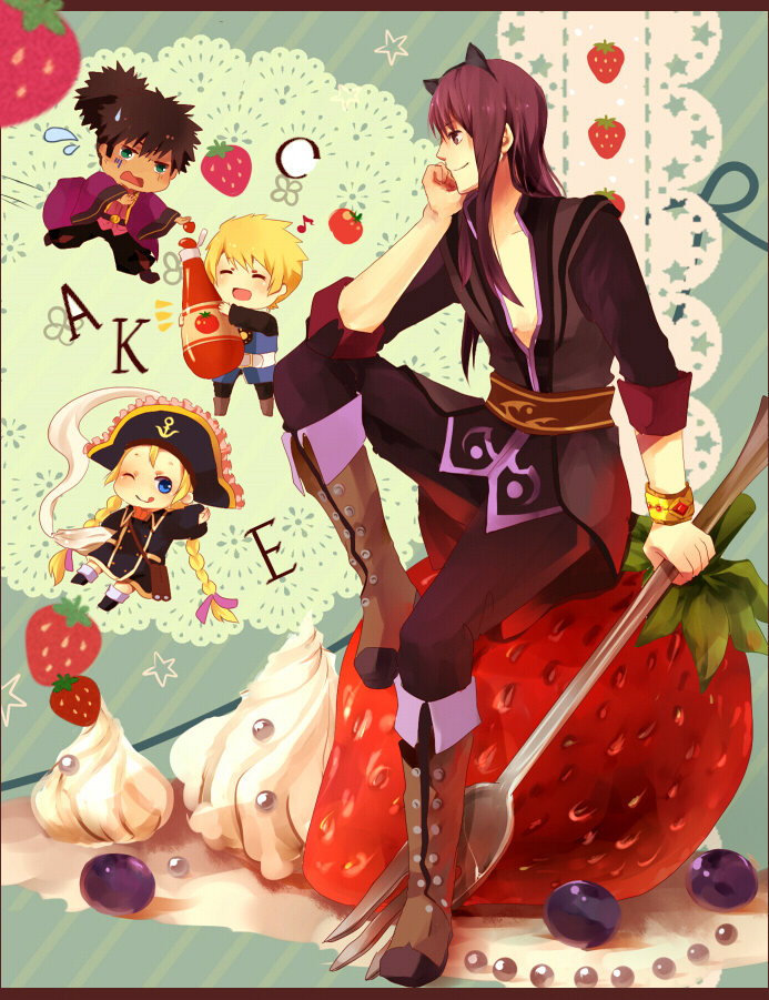 yuri lowell, raven, flynn scifo, and patty fleur (tales of and 1 more) drawn by nishikawa_(fe)
